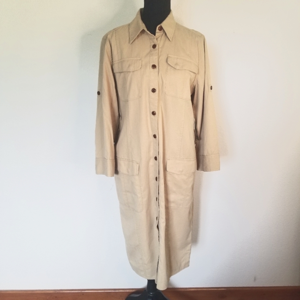 Lauren Ralph Lauren Tan Button-Down Dress